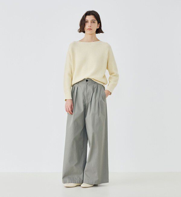 GALERIE VIE「コットンカノコ ボートネックプルオーバー」|ニット・セーター|