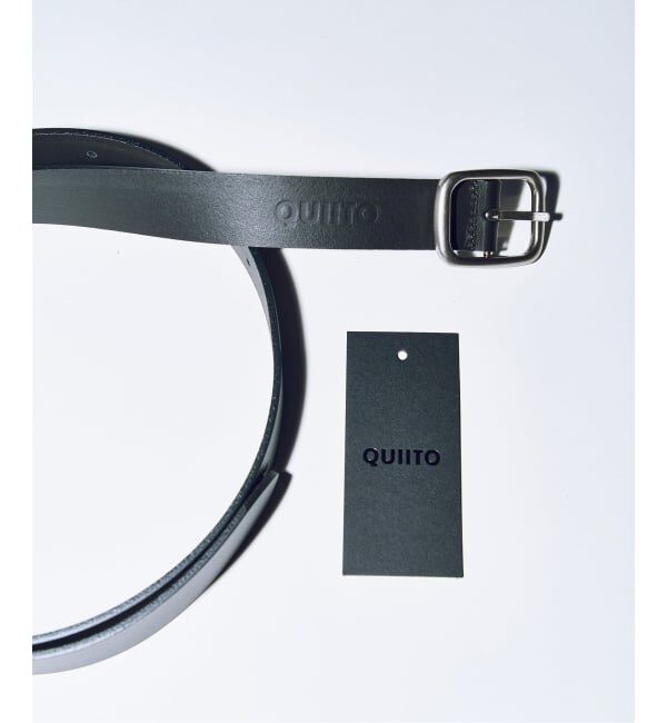  「QUIITO LEATHER BELT Q26S-A125：ベルト」|ベルト|ブラック