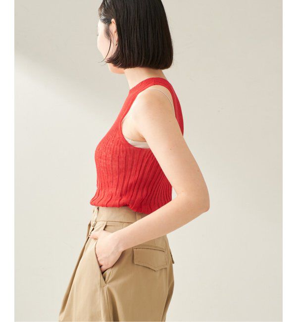 Plage「ENRICA / エンリカ SHEER RIB ノースリーブ」|ニット・セーター|