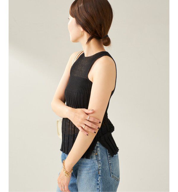Plage「ENRICA / エンリカ SHEER RIB ノースリーブ」|ニット・セーター|
