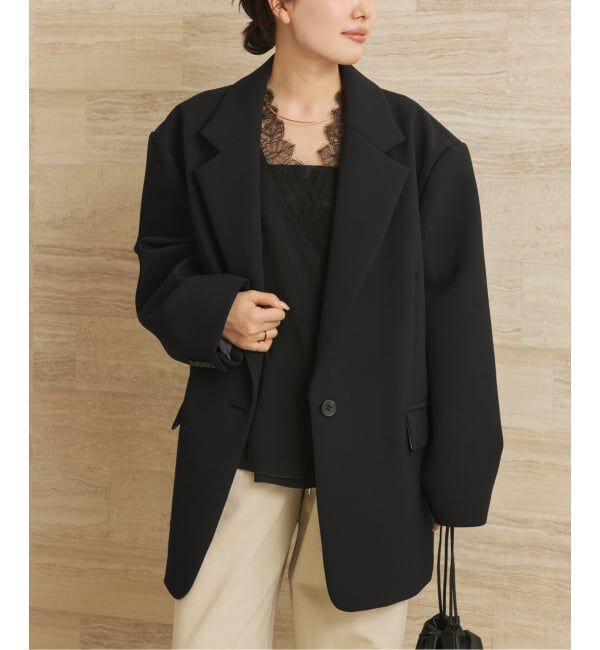 Plage「BONDING ジャケット」|テーラードジャケット|ブラック