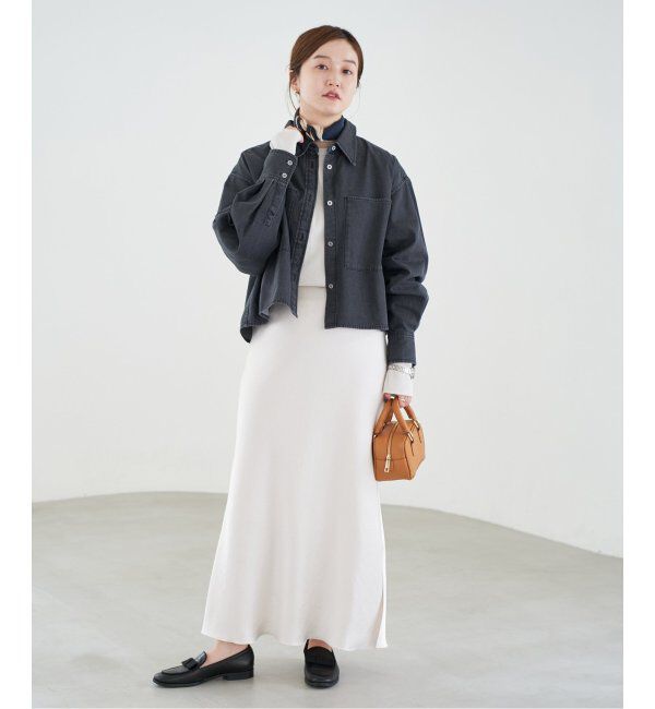 IENA「《追加9》ダブルサテンスカート」|スカート|