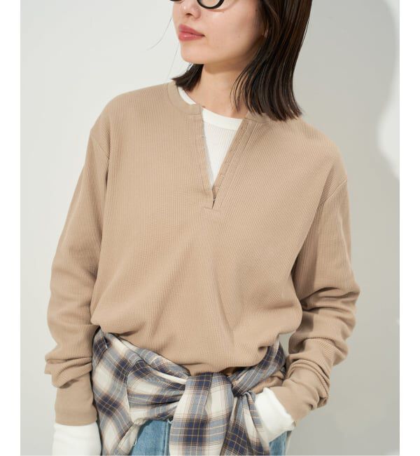 SLOBE IENA「HANES/ヘインズ SLOBE別注 WAFFLE 2パックカットソー」|Tシャツ・カットソー|