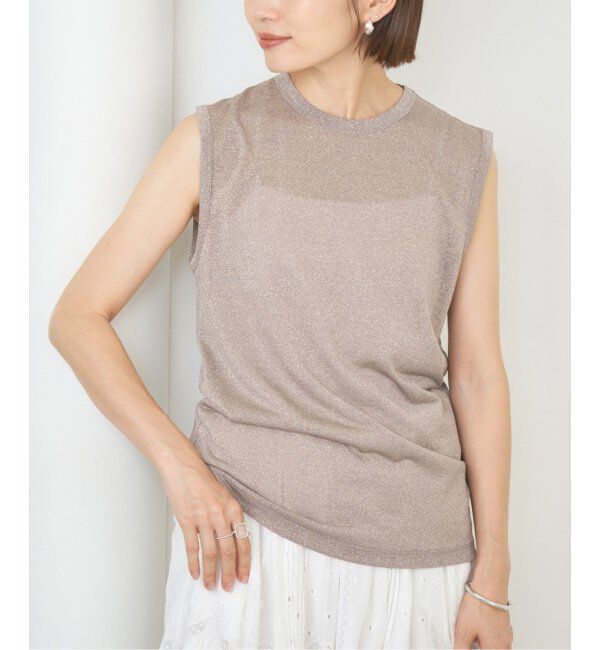 IENA「ラメ ノースリーブ」|Tシャツ・カットソー|
