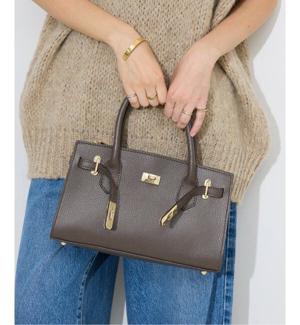 SLOBE IENA「AULENTTI/オウレンティ レザーショルダーバッグ EL-K332-DO」|ショルダー・メッセンジャー|ブラウン