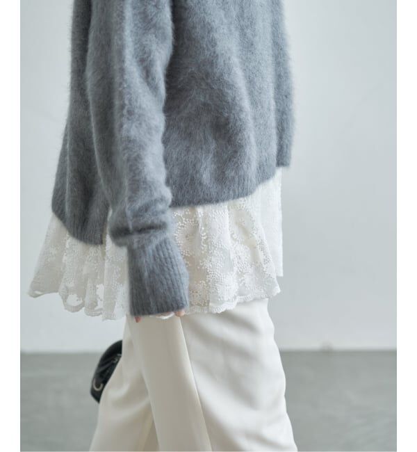 IENA「フラワーレース ペプラムブラウス」|シャツ・ブラウス|