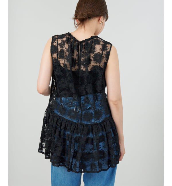 IENA「フラワーレース ペプラムブラウス」|シャツ・ブラウス|