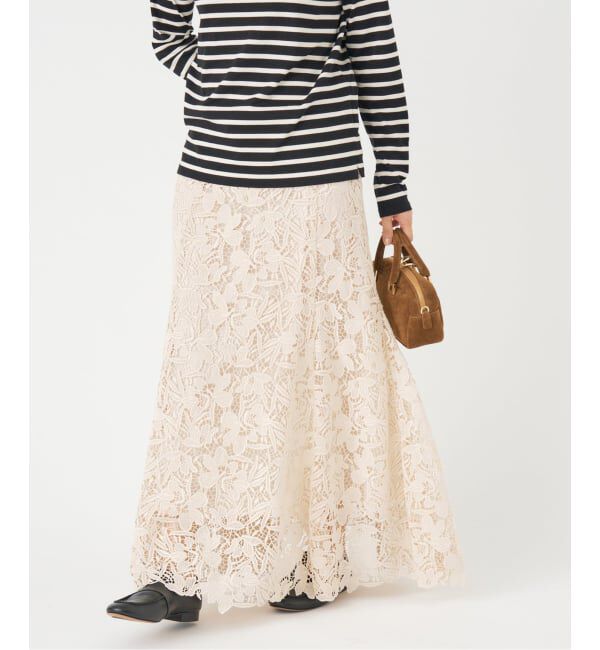 IENA「フラワーレース フレアスカート」|スカート|