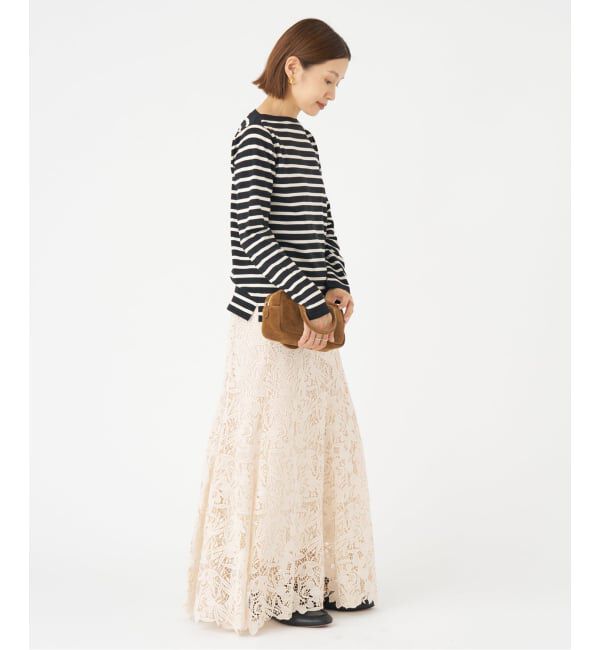 IENA「フラワーレース フレアスカート」|スカート|