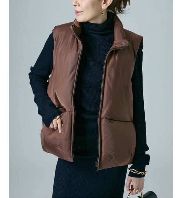 VERMEIL par iena「ナイロンショートジレ」|ダウン|