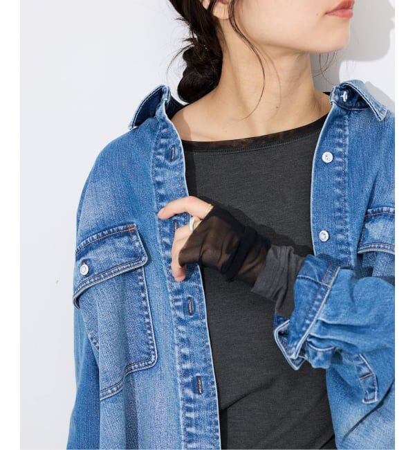 SLOBE IENA「《吸湿発熱》ウォームレイヤードスリーブロンTEE」|Tシャツ・カットソー|グレー