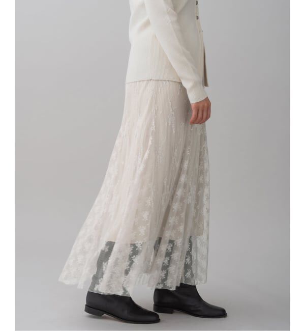 IENA「《追加》トリミングレーススカート」|スカート|