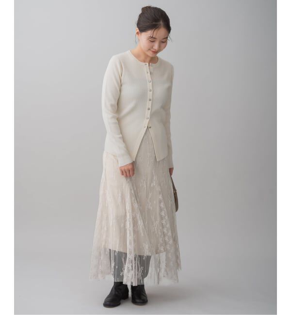 IENA「《追加》トリミングレーススカート」|スカート|