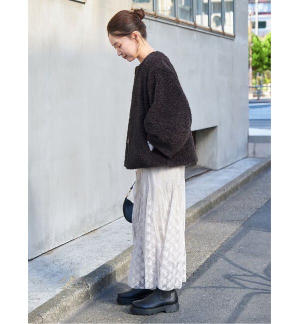 IENA「《追加》トリミングレーススカート」|スカート|