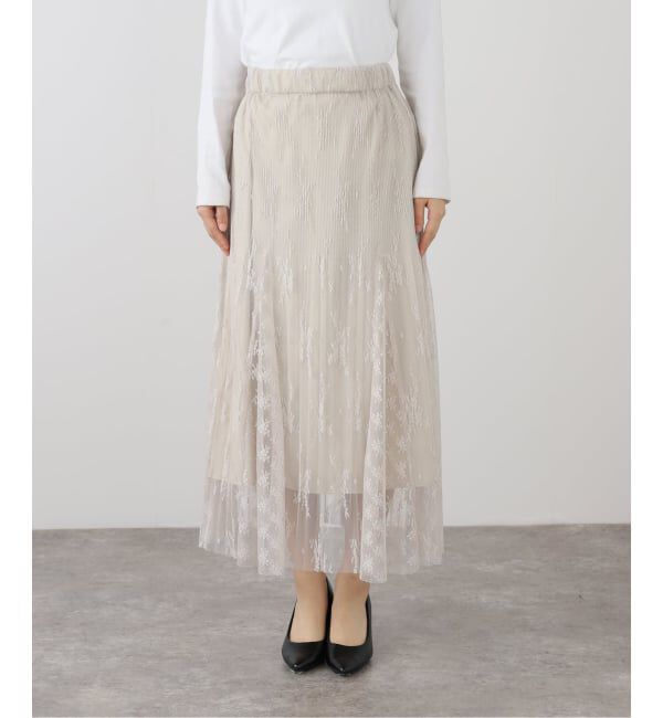 IENA「《追加》トリミングレーススカート」|スカート|