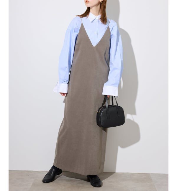 SLOBE IENA「スウェードライクキャミワンピース」|ワンピース|ベージュ