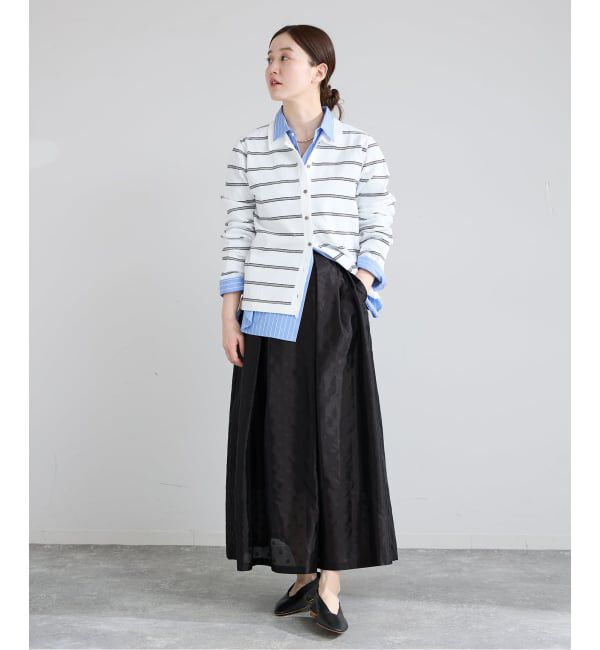 IENA「襟付きボーダーニット」|ニット・セーター|