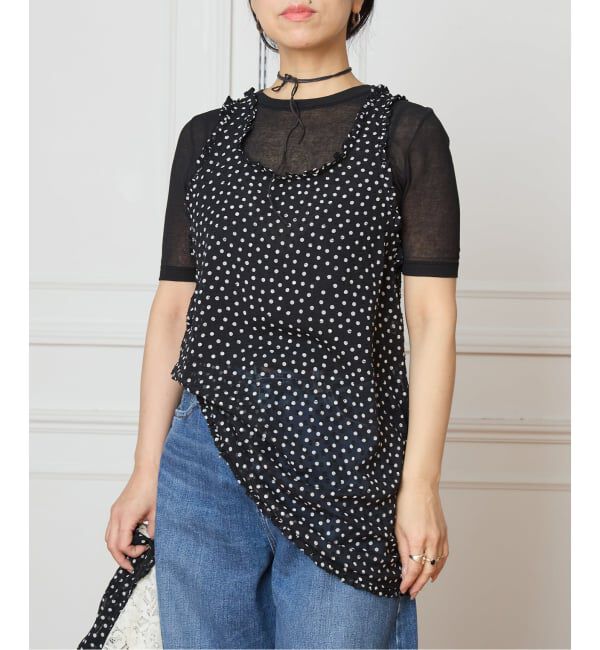 IENA LA BOUCLE「IENA LA BOUCLE シアードットタンクブラウス」|シャツ・ブラウス|