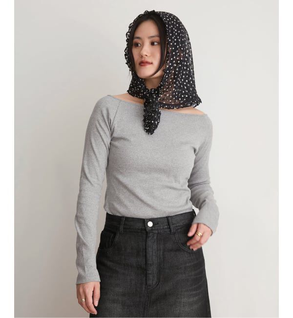 IENA LA BOUCLE「IENA LA BOUCLE シアードットバブーシュカ」|バンダナ・スカーフ|