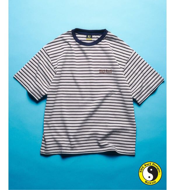 417 EDIFICE「T&C SURF DESIGNS 417別注 マルチボーダー Tシャツ」|Tシャツ・カットソー|ネイビーベース