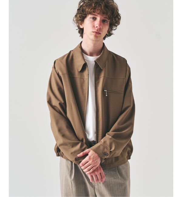 417 EDIFICE「TRツイル ジップブルゾン」|その他|ベージュ