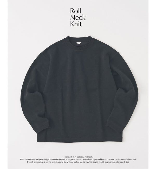 417 EDIFICE「ロールネック ニットクルー」|Tシャツ・カットソー|ブラック