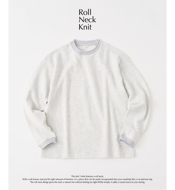 417 EDIFICE「ロールネック ニットクルー」|Tシャツ・カットソー|グレーB