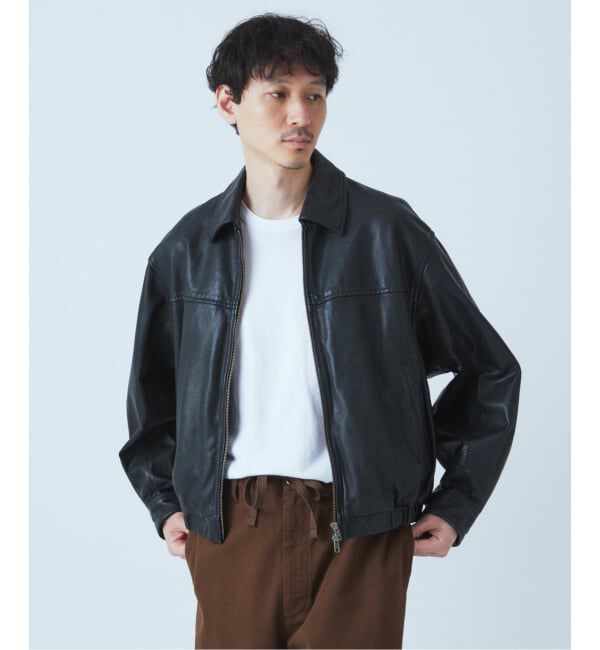 JOURNAL STANDARD「シープ レザー ウォッシュド ジップ ブルゾン」|ライダースジャケット|