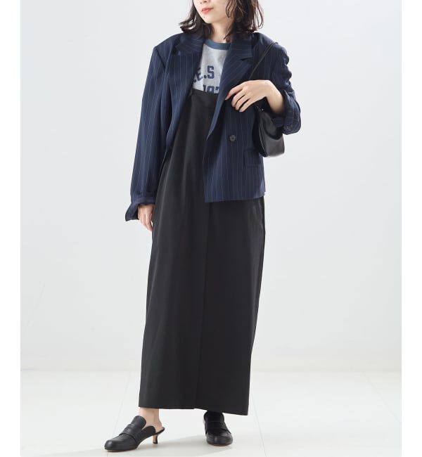 journal standard L'essage「《予約》SELサスペンダースカート」|スカート|ブラック