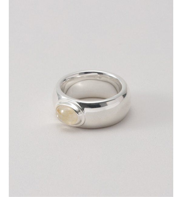 Spick and Span「【SAMH by LILAS】オーバルルチルクォーツワイドリング SV」|リング|