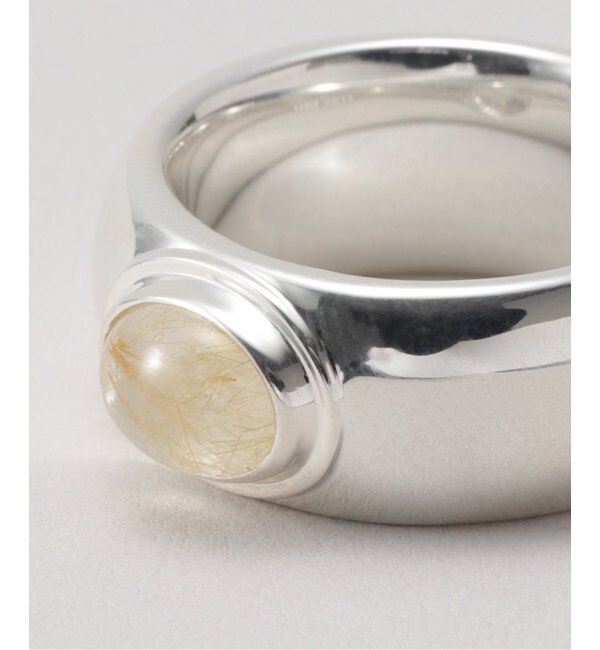 Spick and Span「【SAMH by LILAS】オーバルルチルクォーツワイドリング SV」|リング|