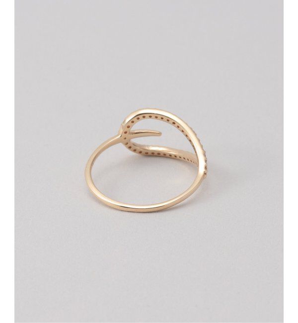 Lilas by Spick&Span「ティアドロップラインダイヤリング K10」|リング|