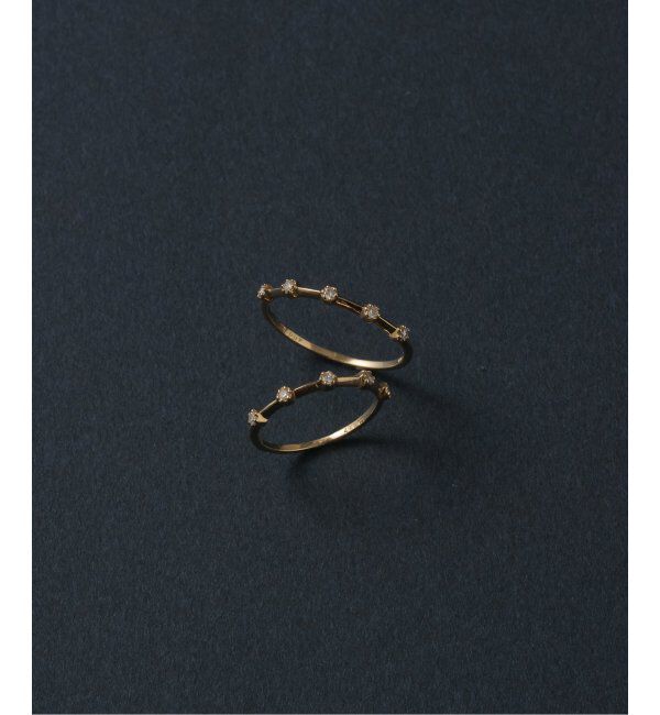 Lilas by Spick&Span「5ピースダイヤステーションリング K10」|リング|