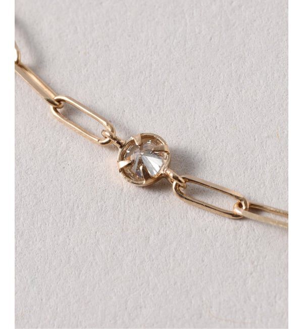 Lilas by Spick&Span「1粒ダイヤクリップチェーンネックレス K10」|ネックレス|