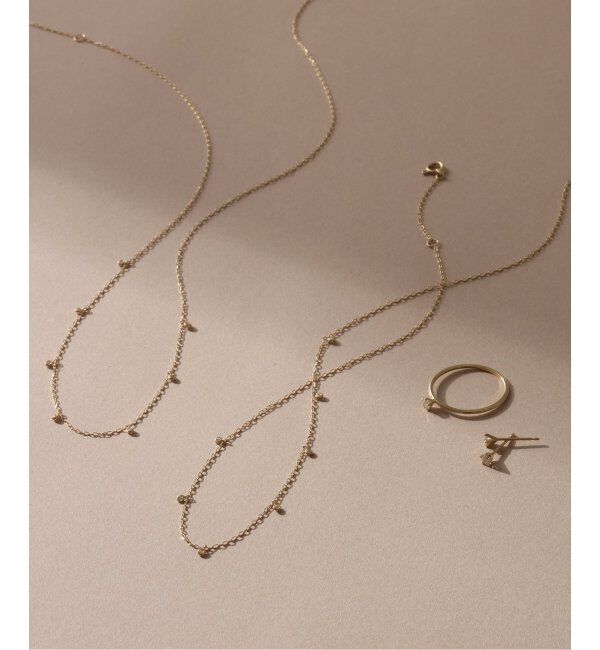 Lilas by Spick&Span「7ダイヤステーション50cmネックレス K10」|ネックレス|