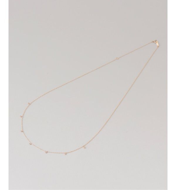 Lilas by Spick&Span「7ダイヤステーション50cmネックレス K10」|ネックレス|