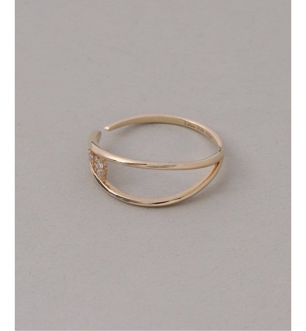 Lilas by Spick&Span「V型フォークダイヤリング K10」|リング|