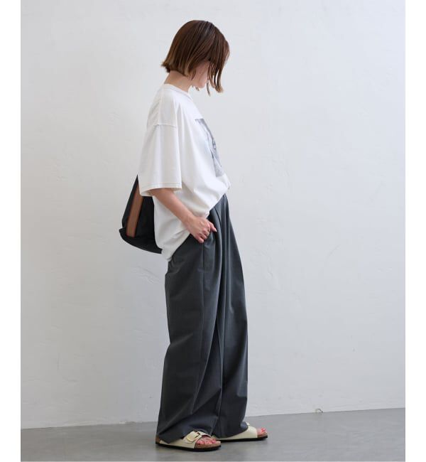 U by SPICK&SPAN「《追加2》2WAYトロタックイージーワイド」|スラックス|