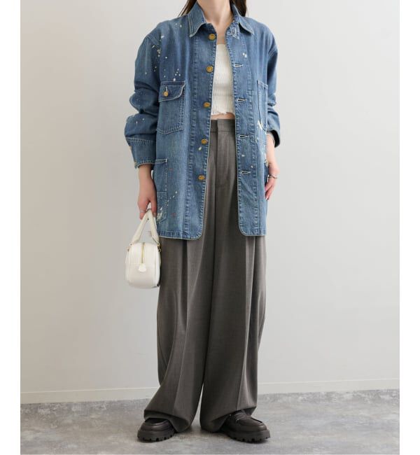 U by SPICK&SPAN「《追加2》2WAYトロタックイージーワイド」|スラックス|