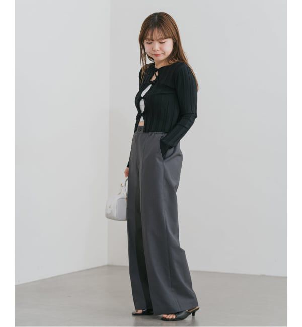 U by SPICK&SPAN「《追加2》2WAYトロタックイージーワイド」|スラックス|