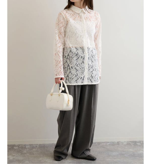 U by SPICK&SPAN「《追加2》2WAYトロタックイージーワイド」|スラックス|