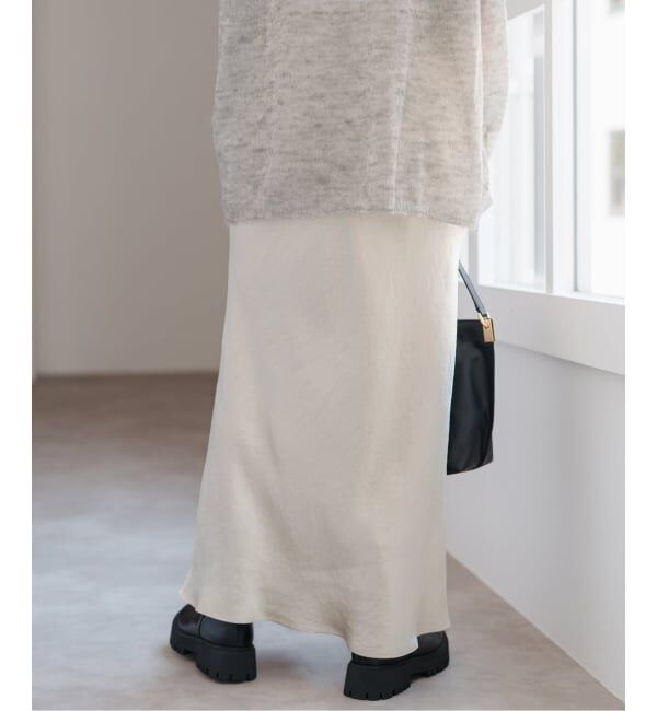 Spick and Span「《追加》サテンフレアスカート」|スカート|