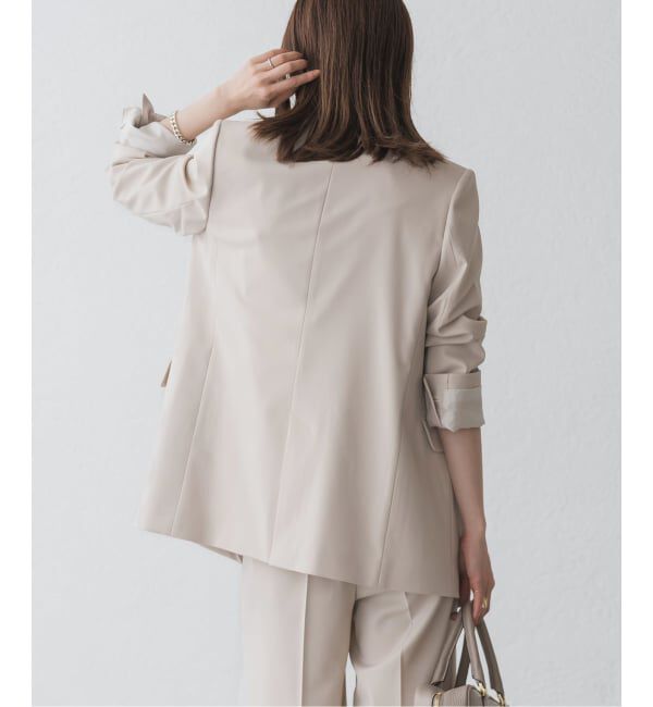 NOBLE「エステルツイルピークドラペルジャケット」|テーラードジャケット|