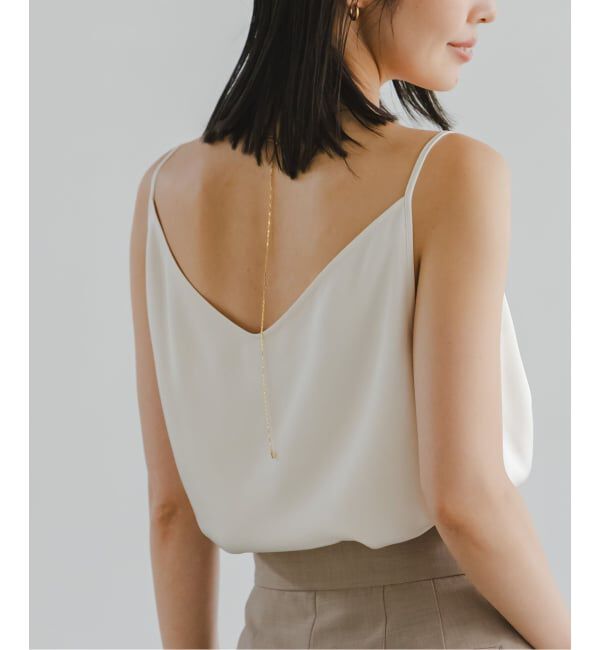 NOBLE「【洗える】メルティサテン2WAYキャミ」|キャミソール|
