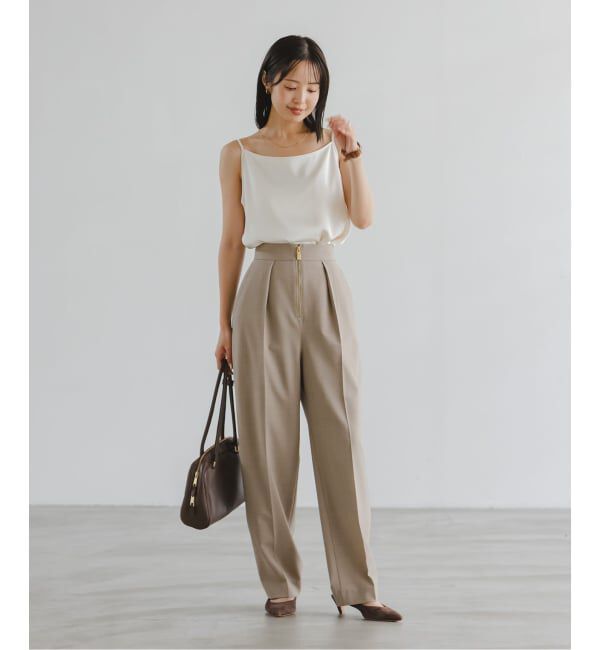 NOBLE「【洗える】メルティサテン2WAYキャミ」|キャミソール|