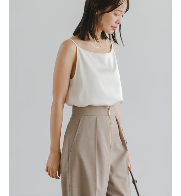 NOBLE「【洗える】メルティサテン2WAYキャミ」|キャミソール|