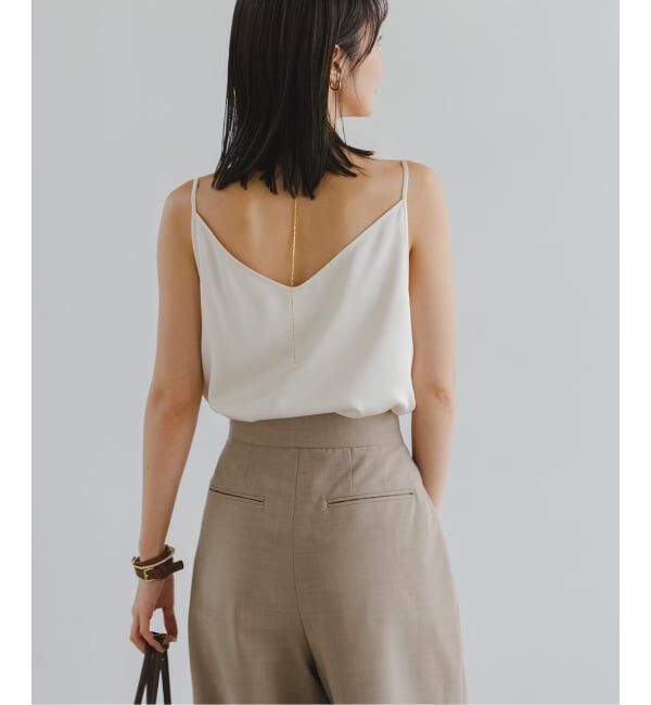 NOBLE「【洗える】メルティサテン2WAYキャミ」|キャミソール|