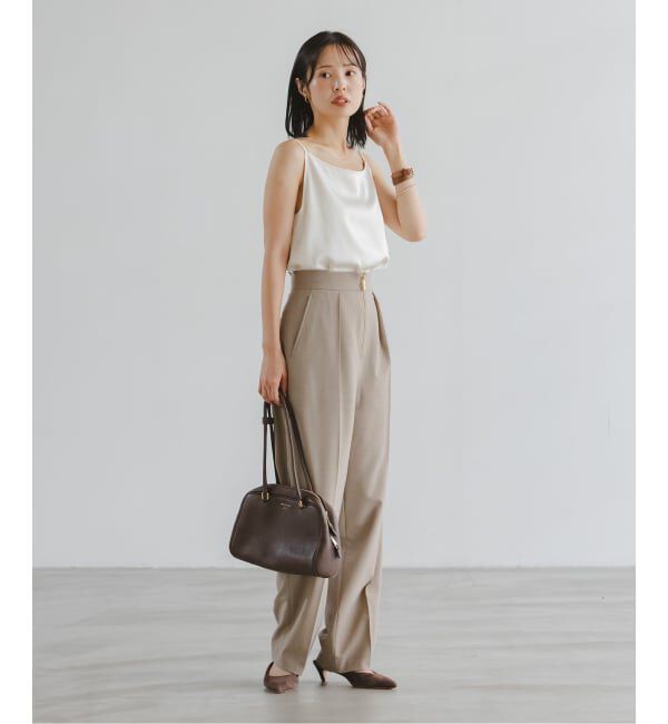 NOBLE「【洗える】メルティサテン2WAYキャミ」|キャミソール|