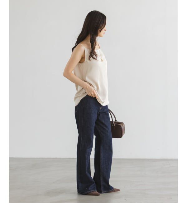 NOBLE「【洗える】メルティサテン2WAYキャミ」|キャミソール|