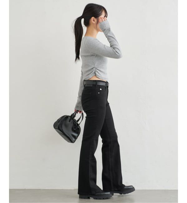 U by SPICK&SPAN「【SOMETHING/サムシング】 LISA FLARE」|デニム|